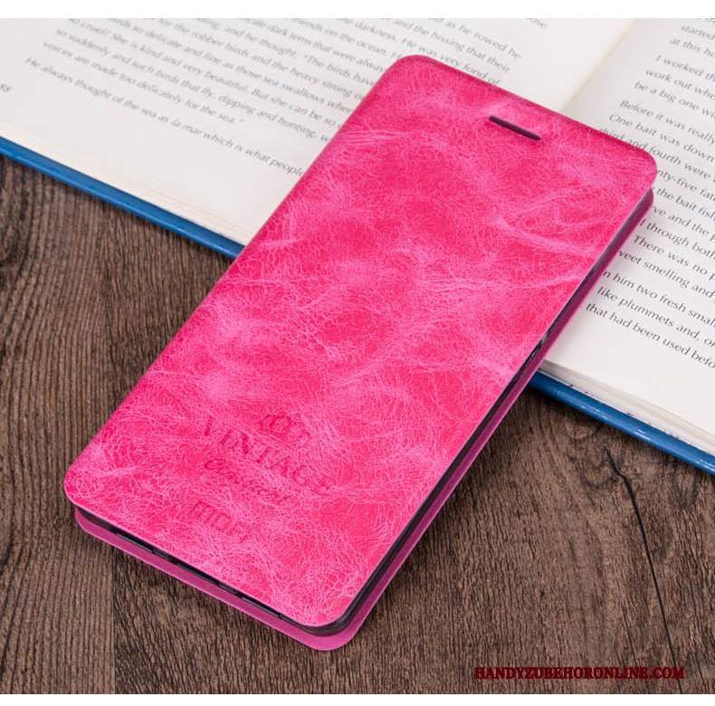 Custodia Redmi Note 8t Pelle Grigio Piccola, Cover Redmi Note 8t Folio Rosso Colore Profondo