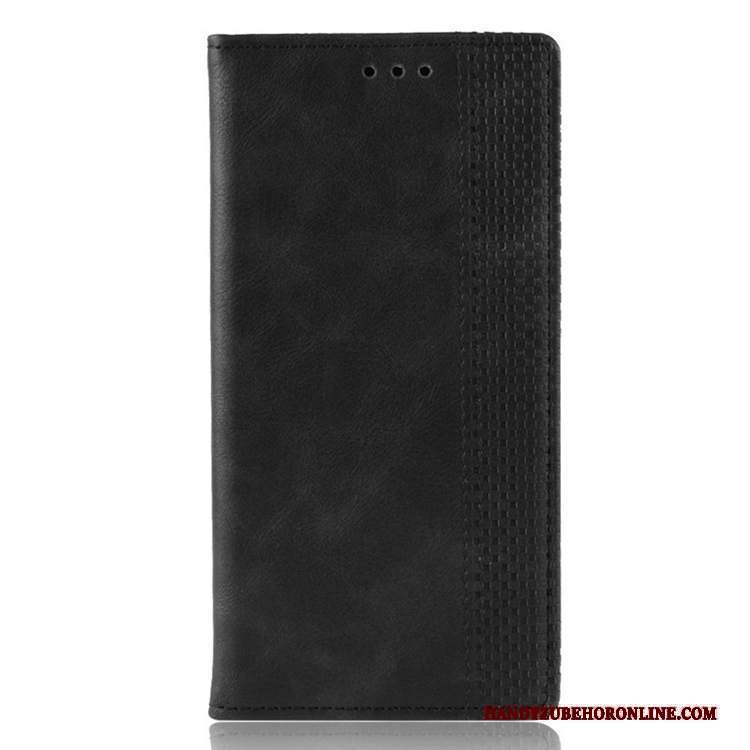 Custodia Redmi Note 8t Pelle Magnetico Modello, Cover Redmi Note 8t Folio Rosso Nero