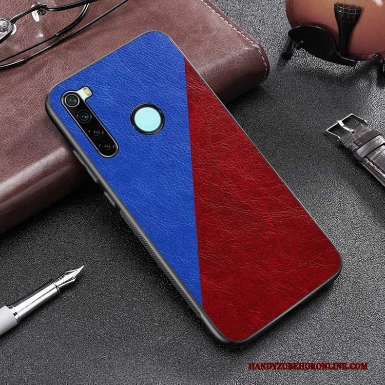 Custodia Redmi Note 8t Pelle Nero Anti-caduta, Cover Redmi Note 8t Protezione Blu Modello