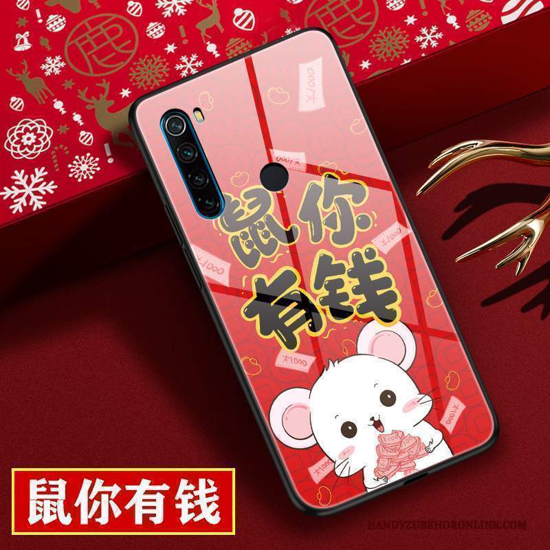 Custodia Redmi Note 8t Protezione Nuovo Ratto, Cover Redmi Note 8t Cartone Animato Amanti Rosso