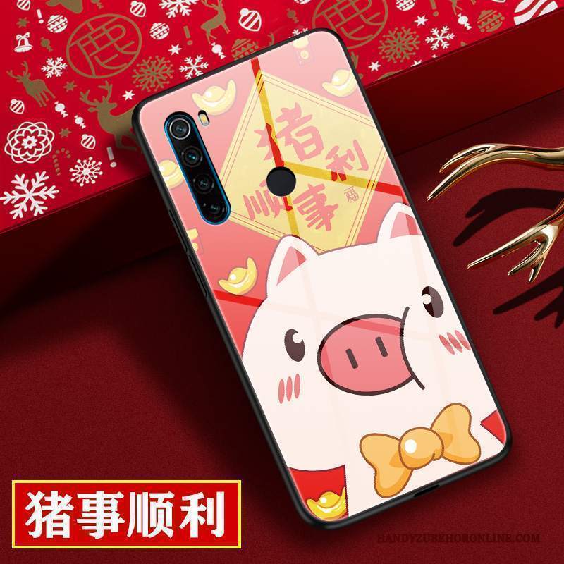 Custodia Redmi Note 8t Protezione Nuovo Ratto, Cover Redmi Note 8t Cartone Animato Amanti Rosso