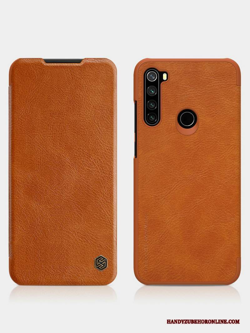 Custodia Redmi Note 8t Protezione Rosso Anti-caduta, Cover Redmi Note 8t Pelle Affari Piccola