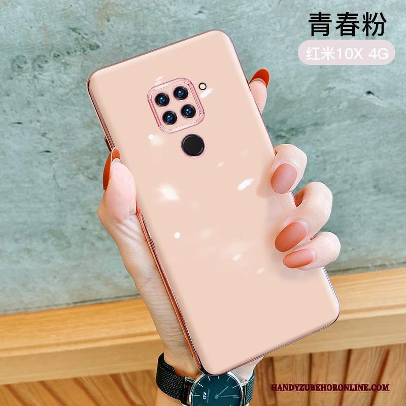 Custodia Redmi Note 9 Creativo Di Personalità High End, Cover Redmi Note 9 Protezione Net Red Rosa