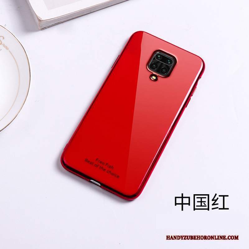 Custodia Redmi Note 9 Pro Creativo Telefono Rosso, Cover Redmi Note 9 Pro Silicone Verde Net Red