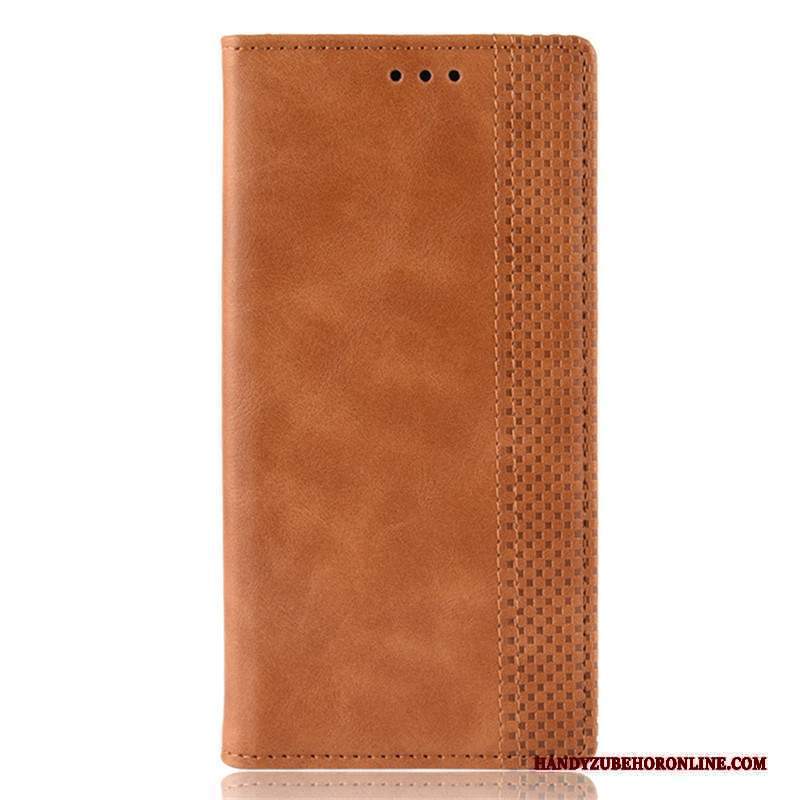 Custodia Redmi Note 9 Pro Pelle Magnete Vicino Nero, Cover Redmi Note 9 Pro Protezione Piccola Rosso