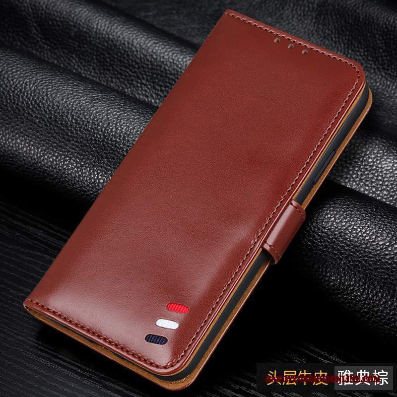 Custodia Redmi Note 9 Pro Pelle Telefono Magnete Vicino, Cover Redmi Note 9 Pro Folio Piccola Rosso