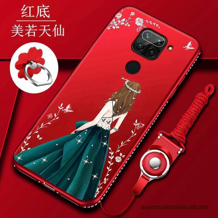 Custodia Redmi Note 9 Silicone Ring Tendenza, Cover Redmi Note 9 Protezione Telefono Net Red