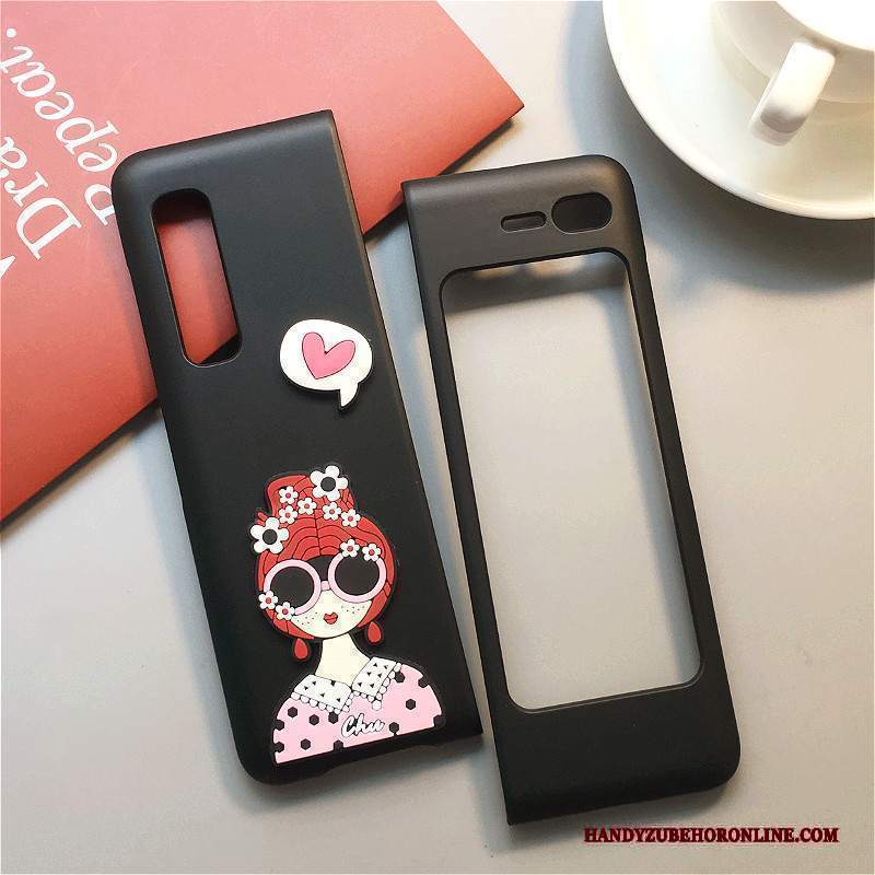 Custodia Samsung Fold Cartone Animato Anti-caduta Macchiati, Cover Samsung Fold Protezione Nerotelefono