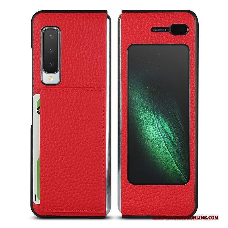 Custodia Samsung Fold Creativo Blu Scuro Sottile, Cover Samsung Fold Pelle Tutto Incluso Piegare