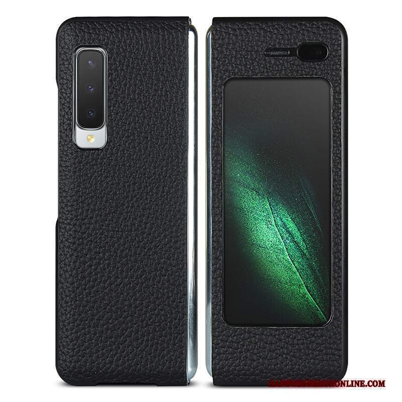 Custodia Samsung Fold Pelle Grigiotelefono, Cover Samsung Fold Protezione Piegare Anti-caduta