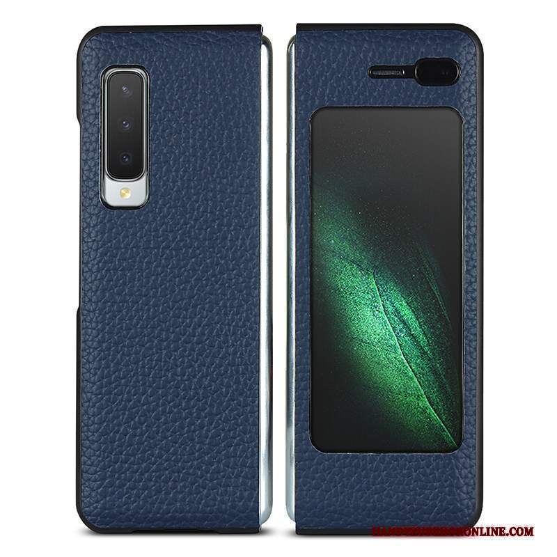 Custodia Samsung Fold Pelle Grigiotelefono, Cover Samsung Fold Protezione Piegare Anti-caduta