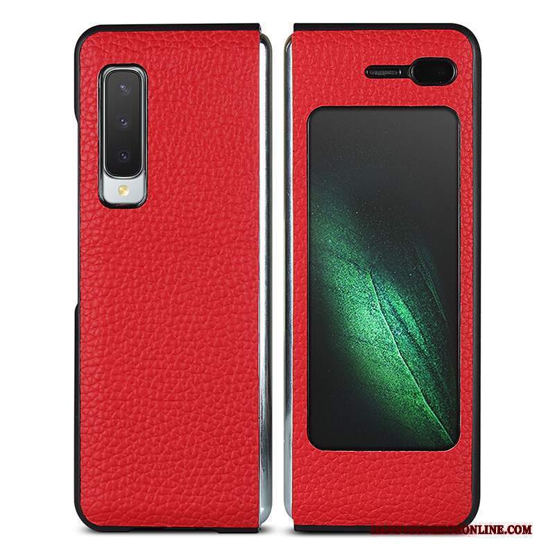 Custodia Samsung Fold Pelle Grigiotelefono, Cover Samsung Fold Protezione Piegare Anti-caduta