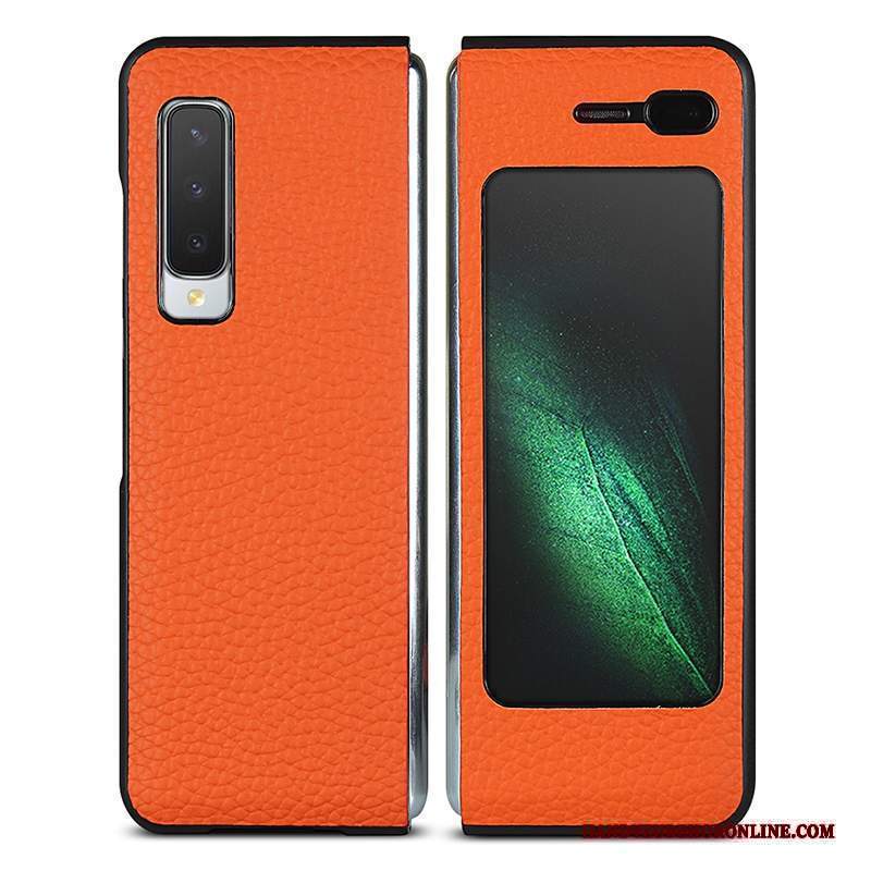 Custodia Samsung Fold Pelle Grigiotelefono, Cover Samsung Fold Protezione Piegare Anti-caduta