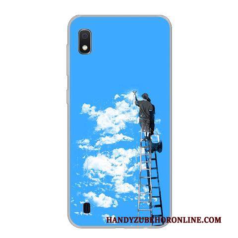 Custodia Samsung Galaxy A10 Creativo Morbido Blu, Cover Samsung Galaxy A10 Protezione Anti-caduta