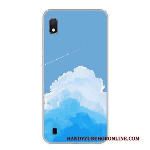 Custodia Samsung Galaxy A10 Creativo Morbido Blu, Cover Samsung Galaxy A10 Protezione Anti-caduta