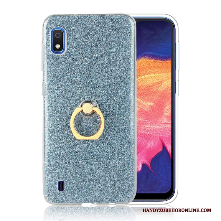 Custodia Samsung Galaxy A10 Creativo Ring Anti-caduta, Cover Samsung Galaxy A10 Affari Blu