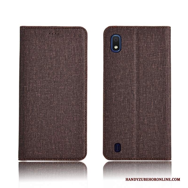 Custodia Samsung Galaxy A10 Pelle Anti-caduta Morbido, Cover Samsung Galaxy A10 Protezione Tutto Incluso Cotone E Lino