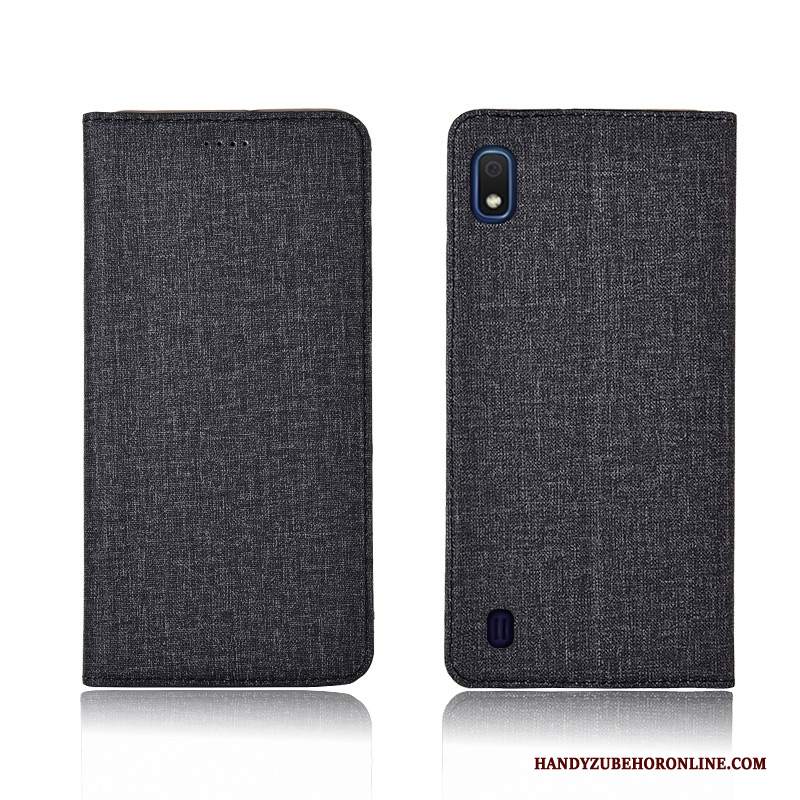 Custodia Samsung Galaxy A10 Pelle Anti-caduta Morbido, Cover Samsung Galaxy A10 Protezione Tutto Incluso Cotone E Lino