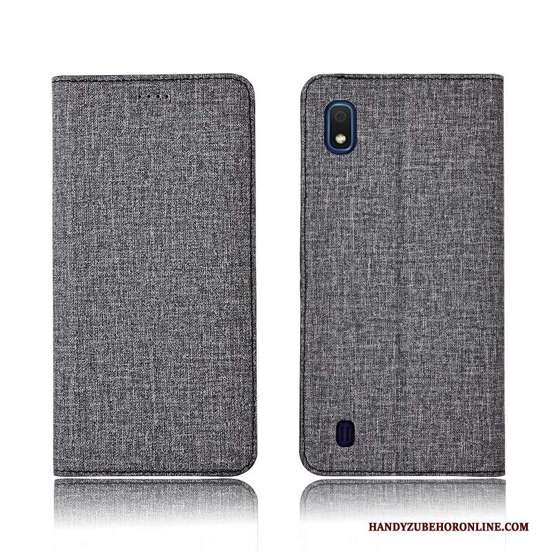 Custodia Samsung Galaxy A10 Pelle Anti-caduta Morbido, Cover Samsung Galaxy A10 Protezione Tutto Incluso Cotone E Lino