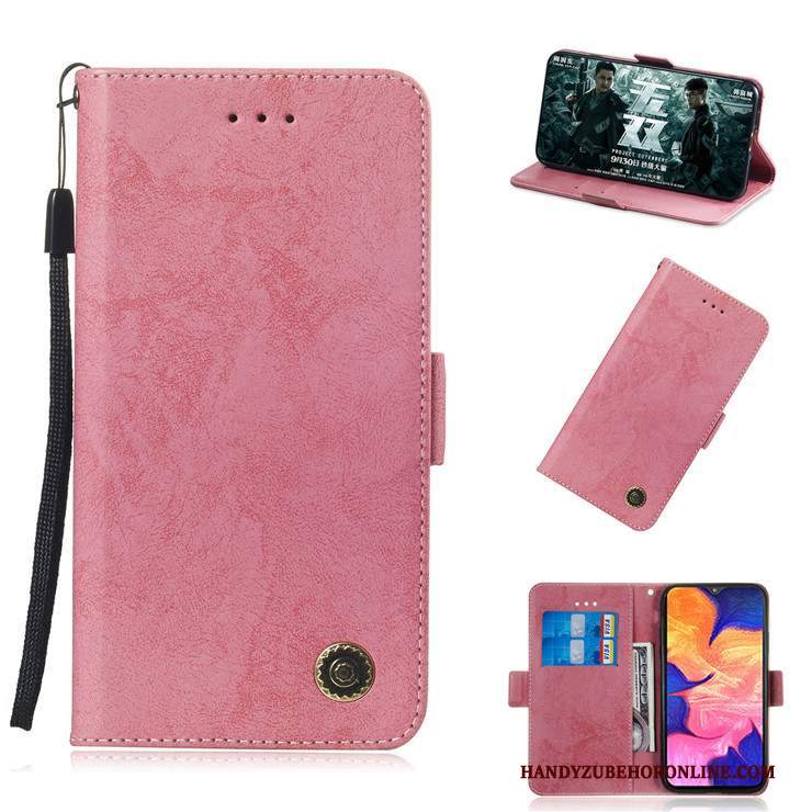 Custodia Samsung Galaxy A10 Pelle Blu Morbido, Cover Samsung Galaxy A10 Folio Telefono Tutto Incluso