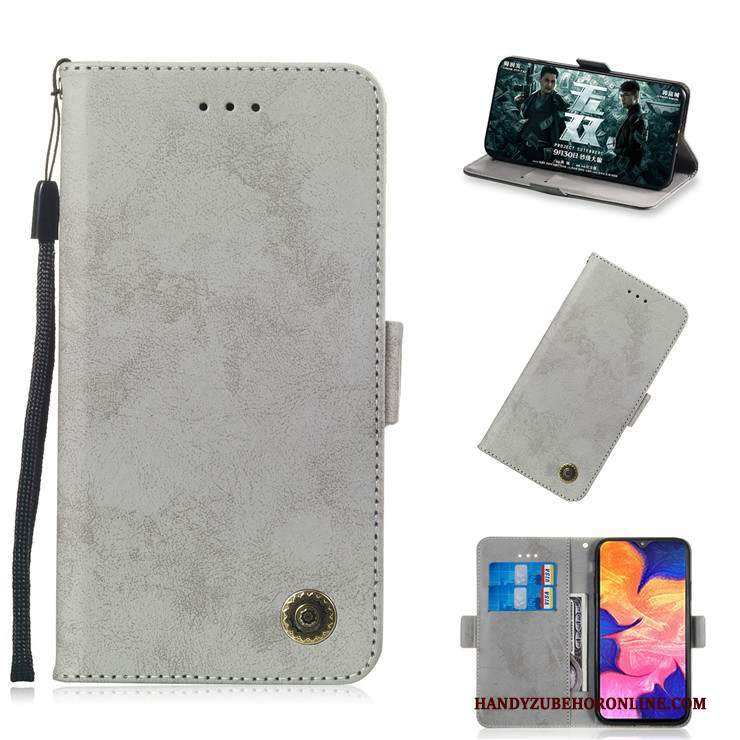 Custodia Samsung Galaxy A10 Pelle Blu Morbido, Cover Samsung Galaxy A10 Folio Telefono Tutto Incluso