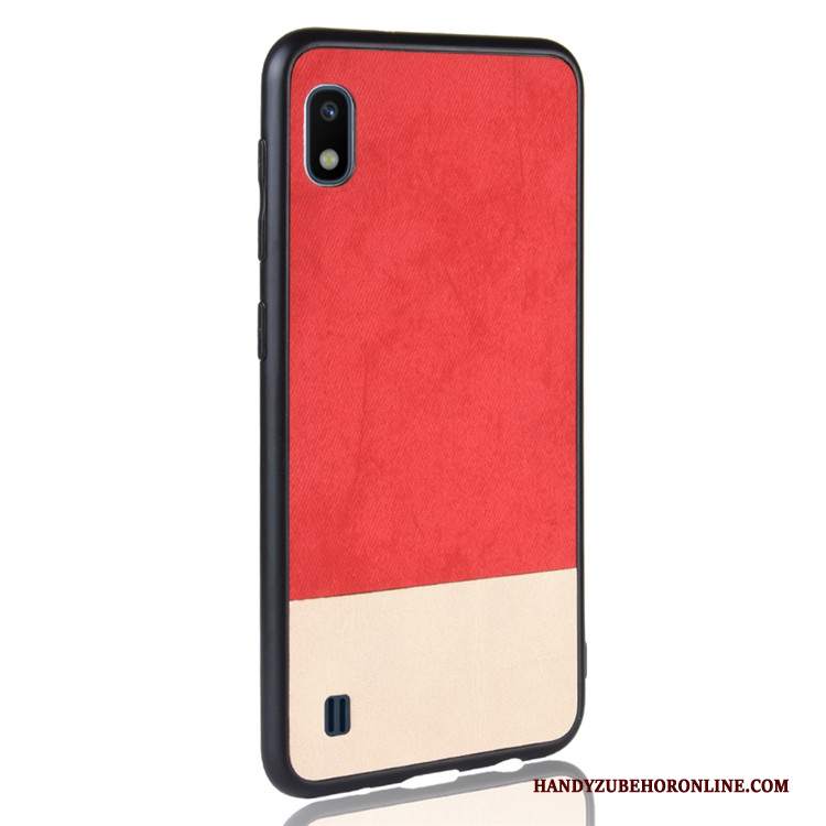 Custodia Samsung Galaxy A10 Pelle Tutto Incluso Denim, Cover Samsung Galaxy A10 Protezione Telefono Tendenza