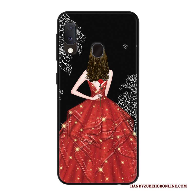 Custodia Samsung Galaxy A20e Cartone Animato Telefono Anti-caduta, Cover Samsung Galaxy A20e Protezione Rosso Garza