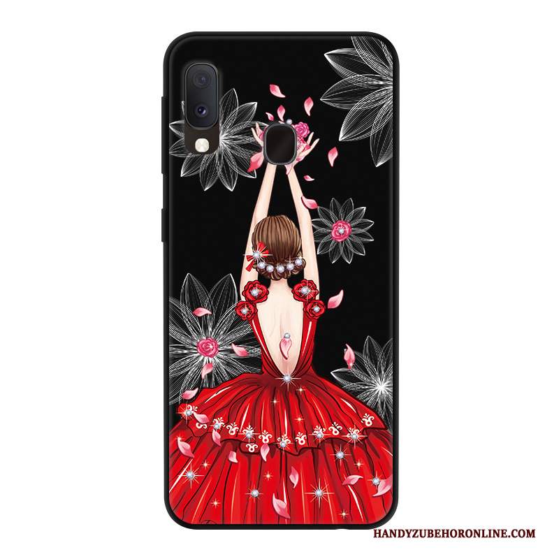 Custodia Samsung Galaxy A20e Cartone Animato Telefono Anti-caduta, Cover Samsung Galaxy A20e Protezione Rosso Garza