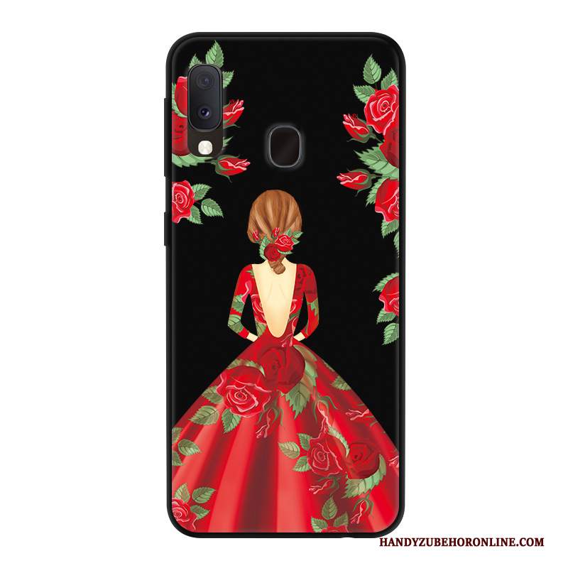 Custodia Samsung Galaxy A20e Cartone Animato Telefono Anti-caduta, Cover Samsung Galaxy A20e Protezione Rosso Garza