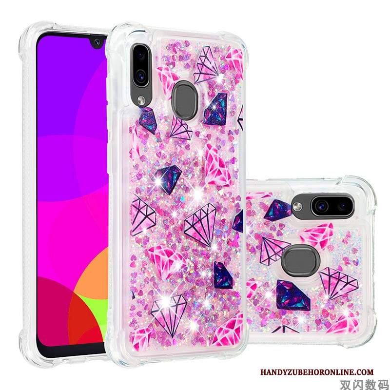 Custodia Samsung Galaxy A20e Cartone Animato Tutto Incluso Anti-caduta, Cover Samsung Galaxy A20e Silicone Morbido Rosa