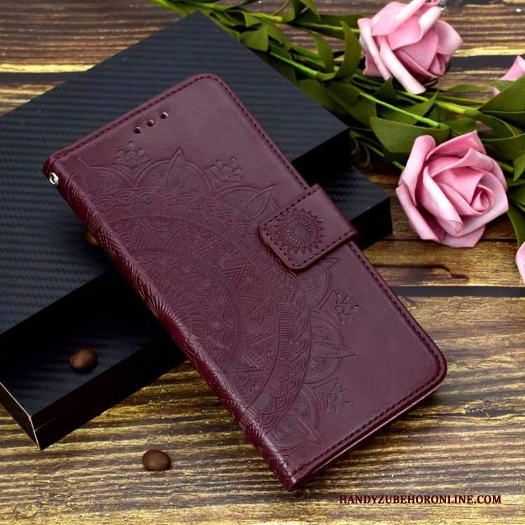 Custodia Samsung Galaxy A20e Pelle Morbido Porpora, Cover Samsung Galaxy A20e Folio Telefono