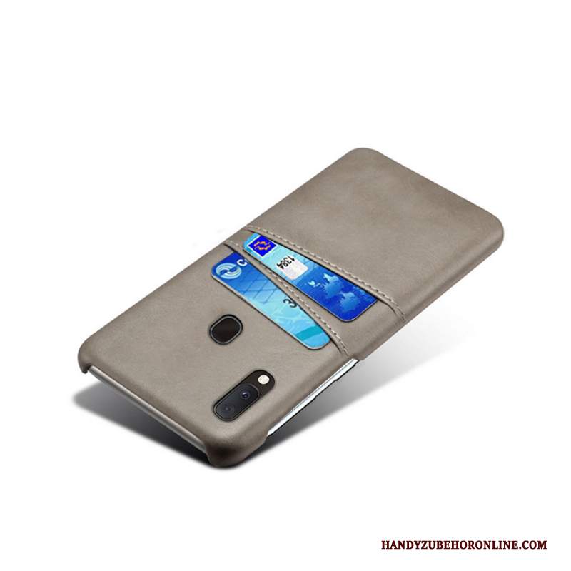 Custodia Samsung Galaxy A20e Protezione Grigio Di Personalità, Cover Samsung Galaxy A20e Pelle Telefono Qualità