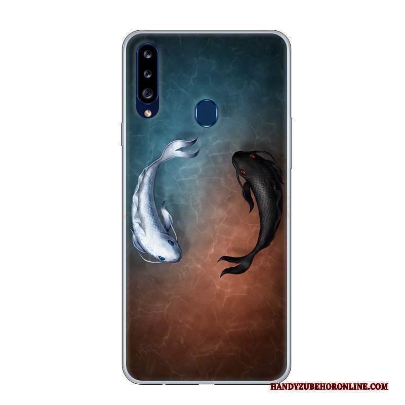 Custodia Samsung Galaxy A20s Cartone Animato Biancotelefono, Cover Samsung Galaxy A20s Protezione Anti-caduta Di Personalità