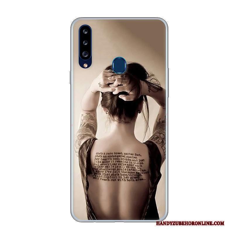 Custodia Samsung Galaxy A20s Cartone Animato Biancotelefono, Cover Samsung Galaxy A20s Protezione Anti-caduta Di Personalità