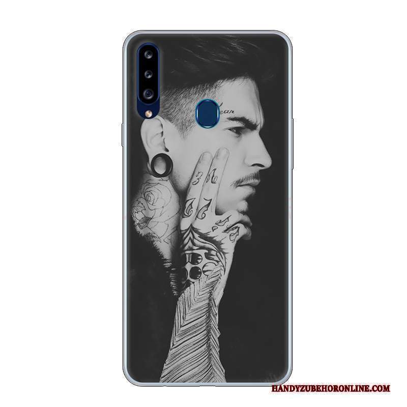 Custodia Samsung Galaxy A20s Cartone Animato Biancotelefono, Cover Samsung Galaxy A20s Protezione Anti-caduta Di Personalità