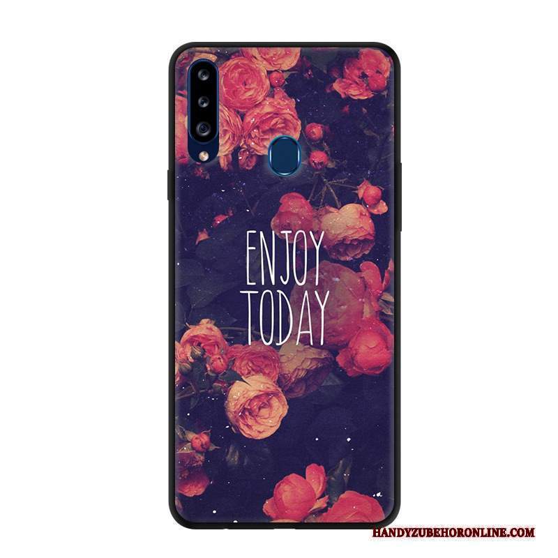 Custodia Samsung Galaxy A20s Cartone Animato Rosso Anti-caduta, Cover Samsung Galaxy A20s Protezione Telefono