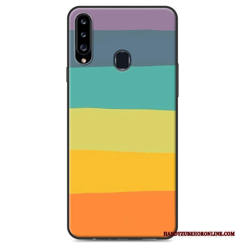 Custodia Samsung Galaxy A20s Colore Ornamenti Appesi Cuore, Cover Samsung Galaxy A20s Protezione Macchiati Morbido