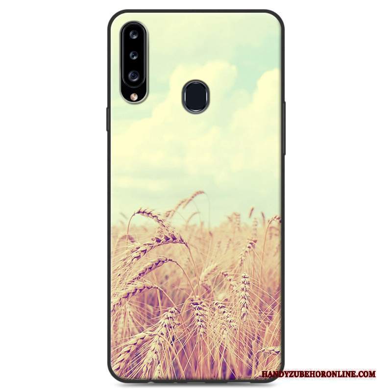 Custodia Samsung Galaxy A20s Colore Ornamenti Appesi Cuore, Cover Samsung Galaxy A20s Protezione Macchiati Morbido