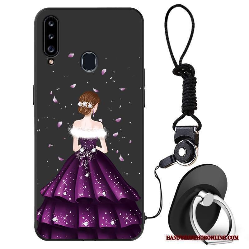 Custodia Samsung Galaxy A20s Moda Porpora Macchiati, Cover Samsung Galaxy A20s Protezione Tutto Incluso Garza