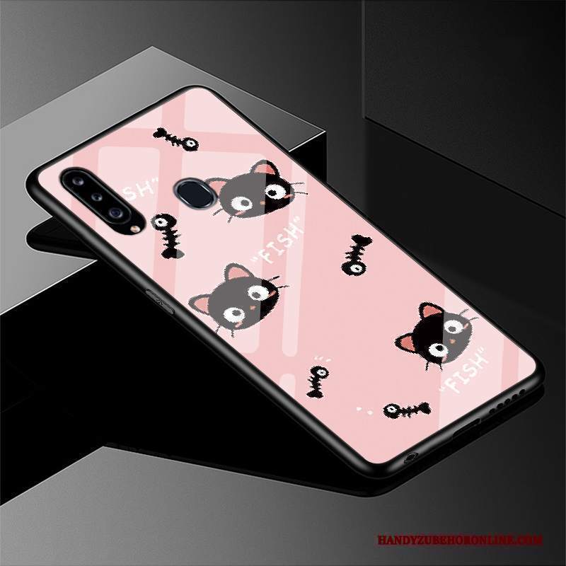 Custodia Samsung Galaxy A20s Silicone Anti-cadutatelefono, Cover Samsung Galaxy A20s Cartone Animato Fresco Rosa