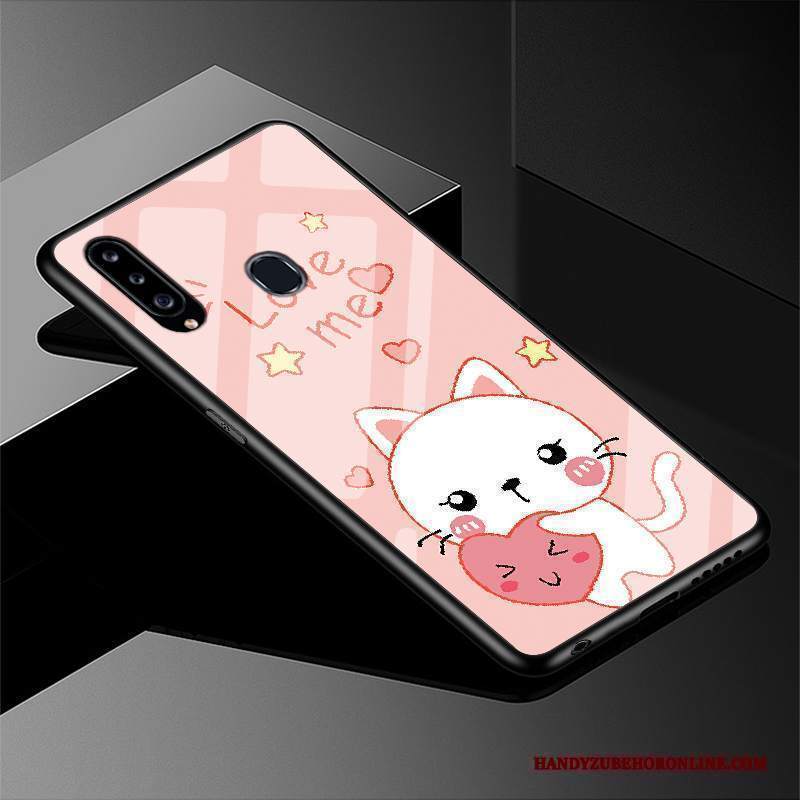 Custodia Samsung Galaxy A20s Silicone Anti-cadutatelefono, Cover Samsung Galaxy A20s Cartone Animato Fresco Rosa