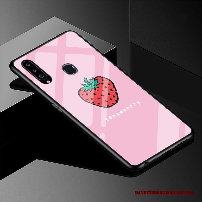 Custodia Samsung Galaxy A20s Silicone Anti-cadutatelefono, Cover Samsung Galaxy A20s Cartone Animato Fresco Rosa