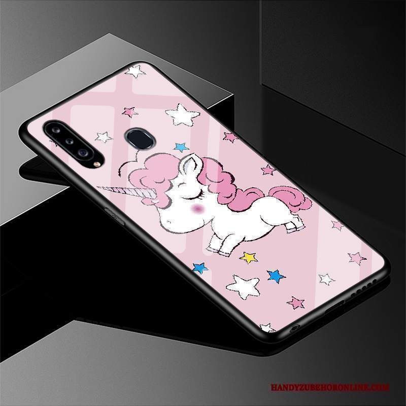 Custodia Samsung Galaxy A20s Silicone Anti-cadutatelefono, Cover Samsung Galaxy A20s Cartone Animato Fresco Rosa