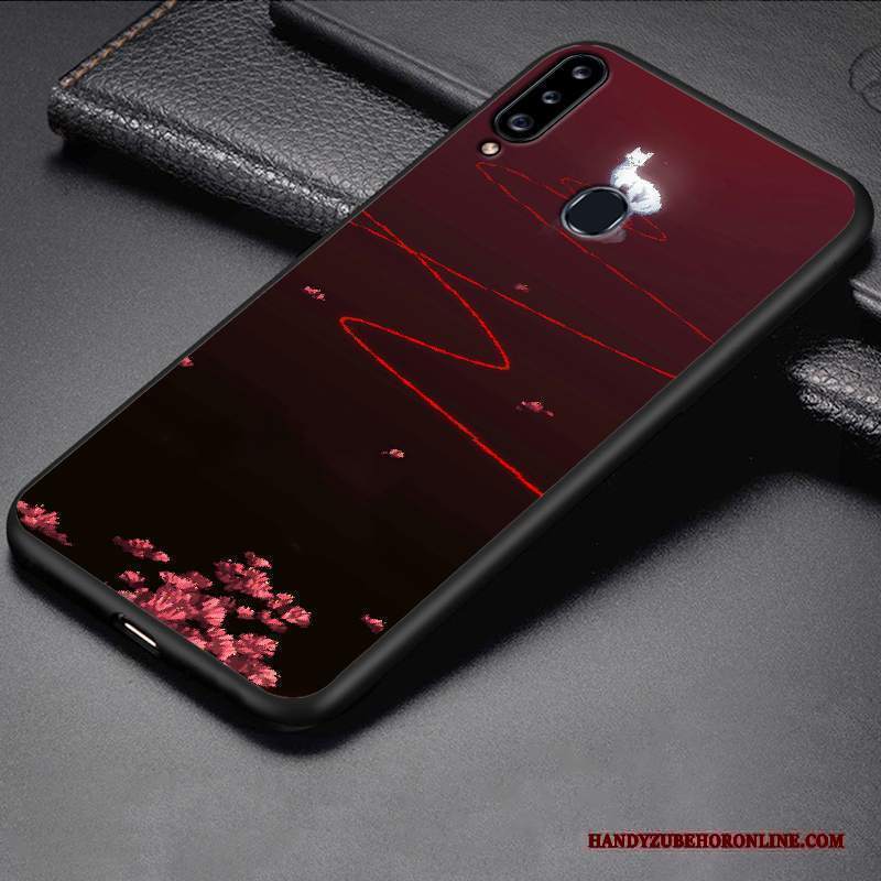 Custodia Samsung Galaxy A20s Silicone Macchiati Nero, Cover Samsung Galaxy A20s Cartone Animato Telefono Tutto Incluso