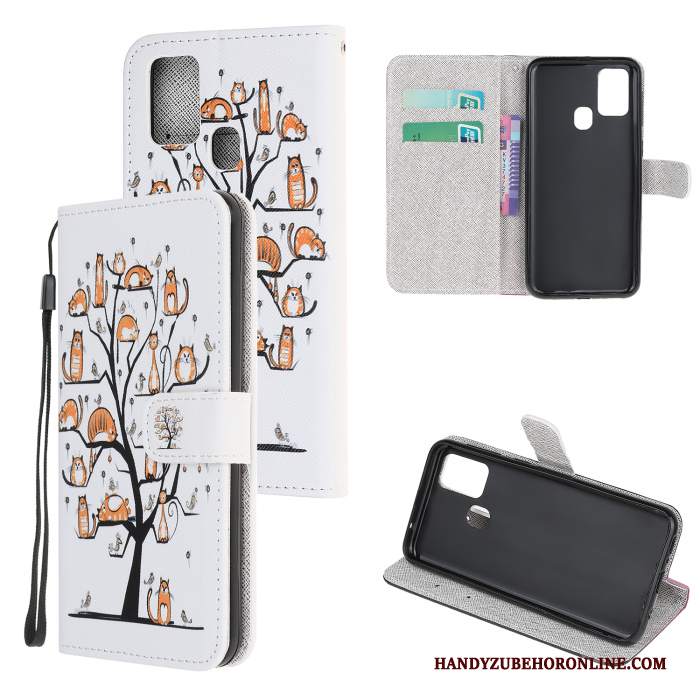 Custodia Samsung Galaxy A21s Cartone Animato Nerotelefono, Cover Samsung Galaxy A21s Pelle