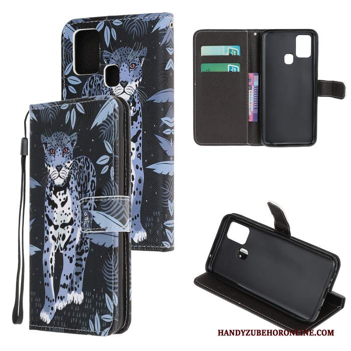 Custodia Samsung Galaxy A21s Cartone Animato Nerotelefono, Cover Samsung Galaxy A21s Pelle