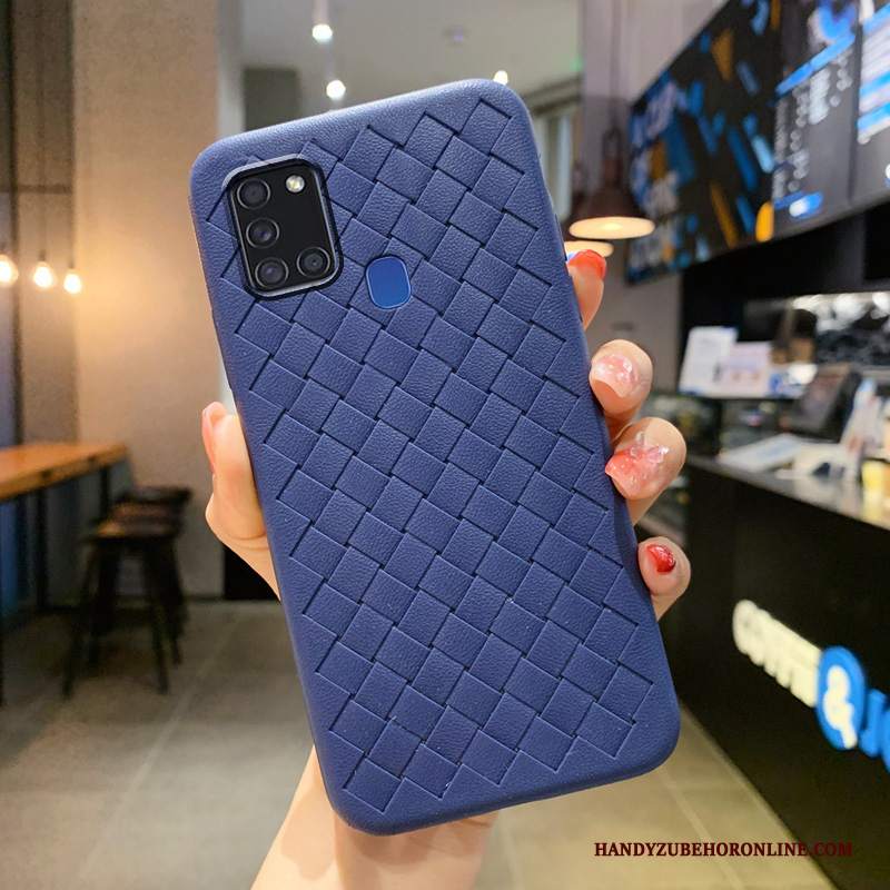 Custodia Samsung Galaxy A21s Creativo Telefono Nero, Cover Samsung Galaxy A21s Semplici Traspirante