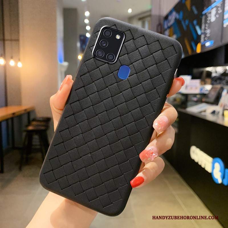 Custodia Samsung Galaxy A21s Creativo Telefono Nero, Cover Samsung Galaxy A21s Semplici Traspirante