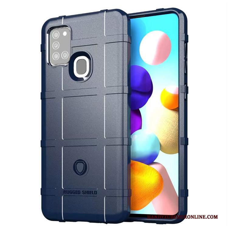 Custodia Samsung Galaxy A21s Nero Tre Difese, Cover Samsung Galaxy A21s Tutto Incluso Di Personalità