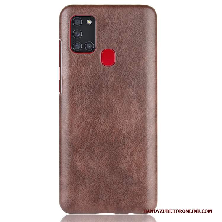 Custodia Samsung Galaxy A21s Pelle Di Personalità Anti-caduta, Cover Samsung Galaxy A21s Vintage Borsetelefono